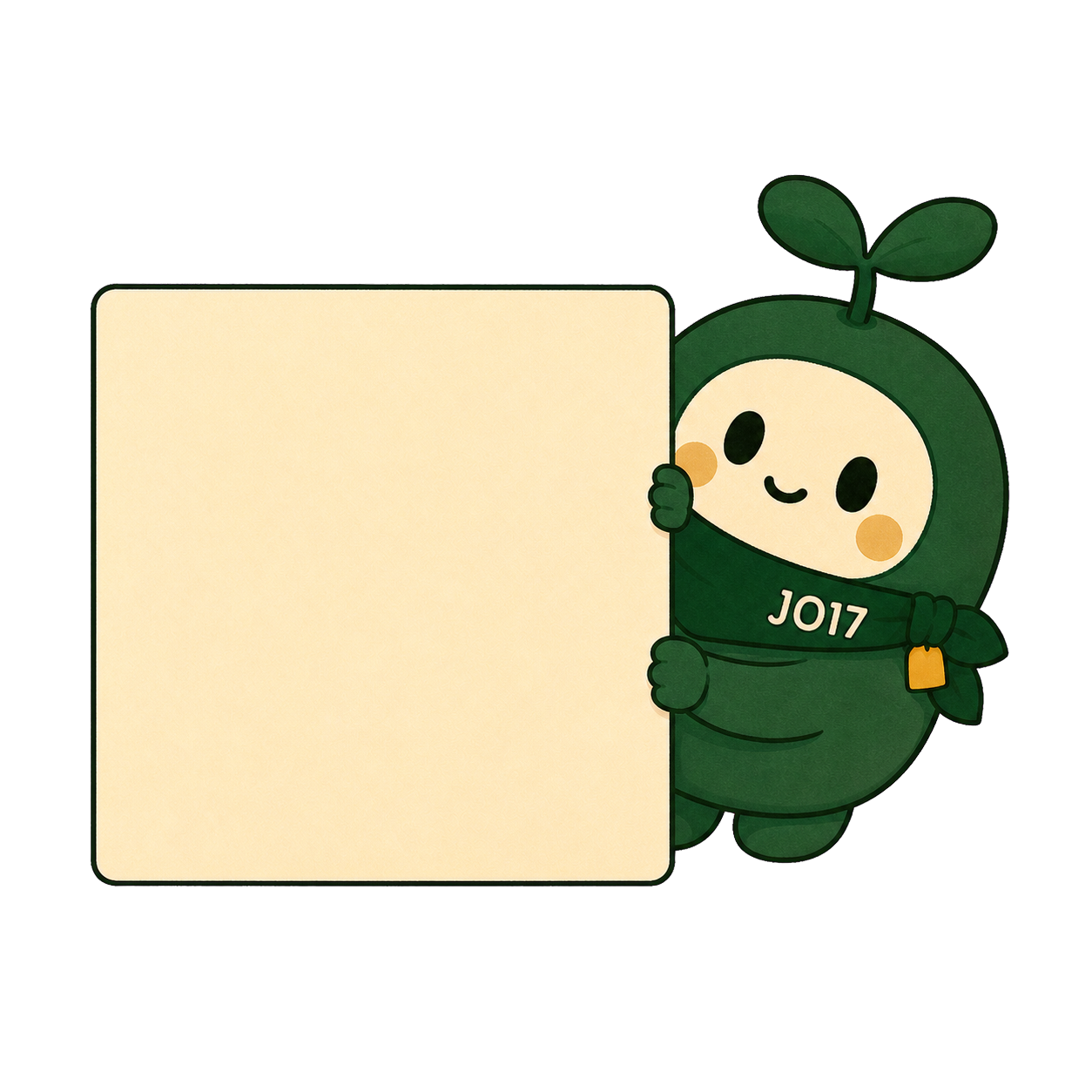 小揪拿著可掃描的 QR Code